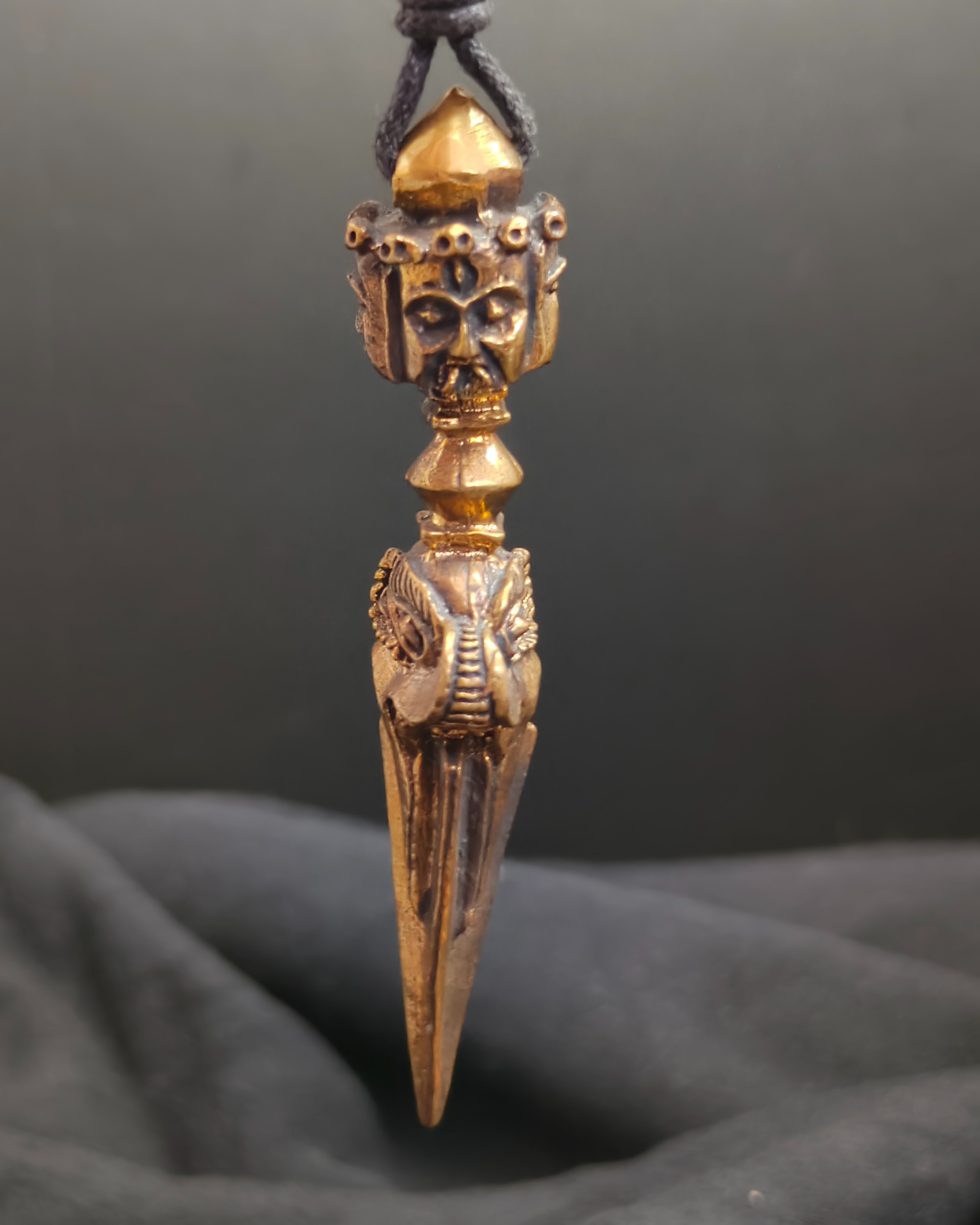 Tibetan Phurba pendant necklace (alternate view)
