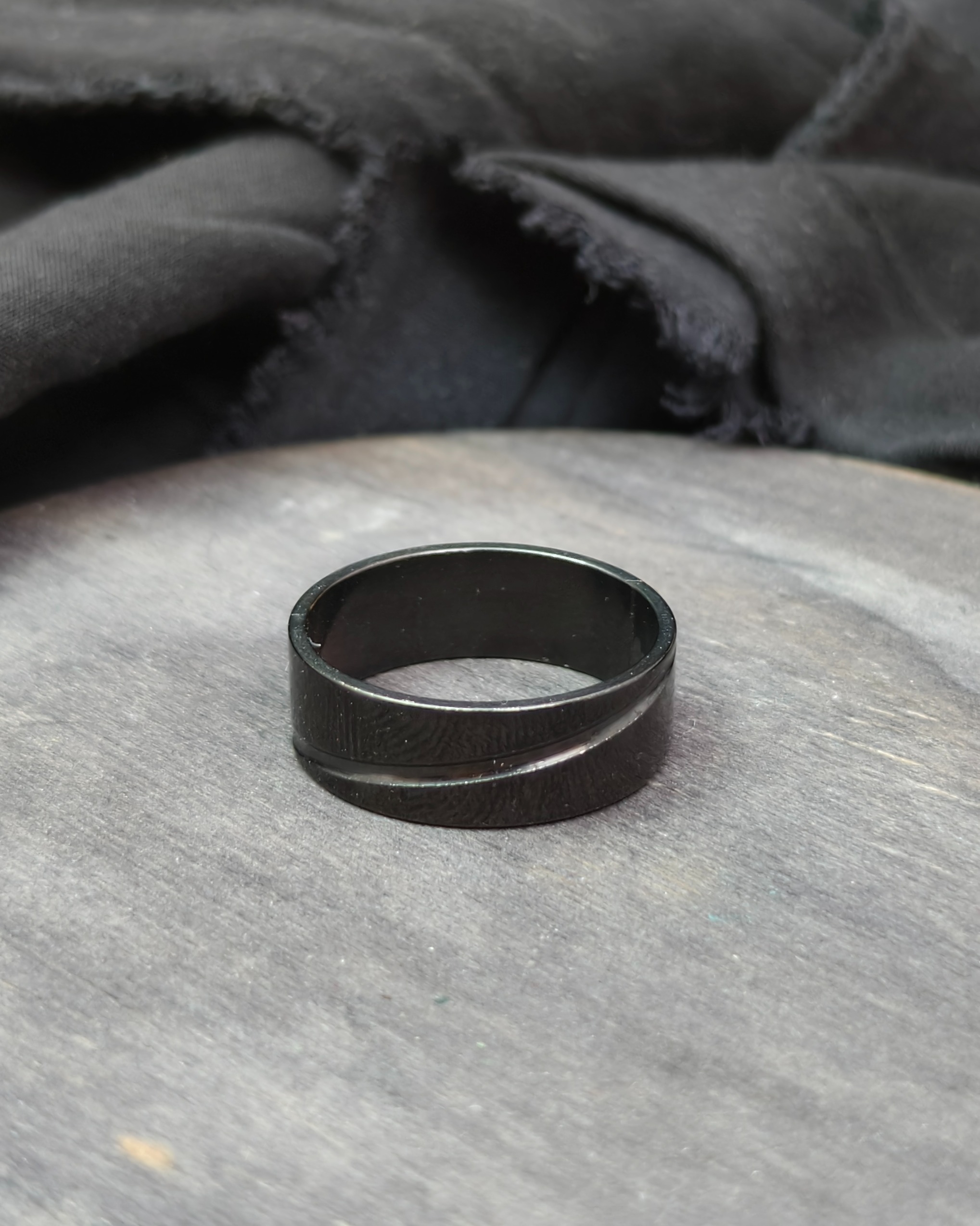 Black Stainless steel ring