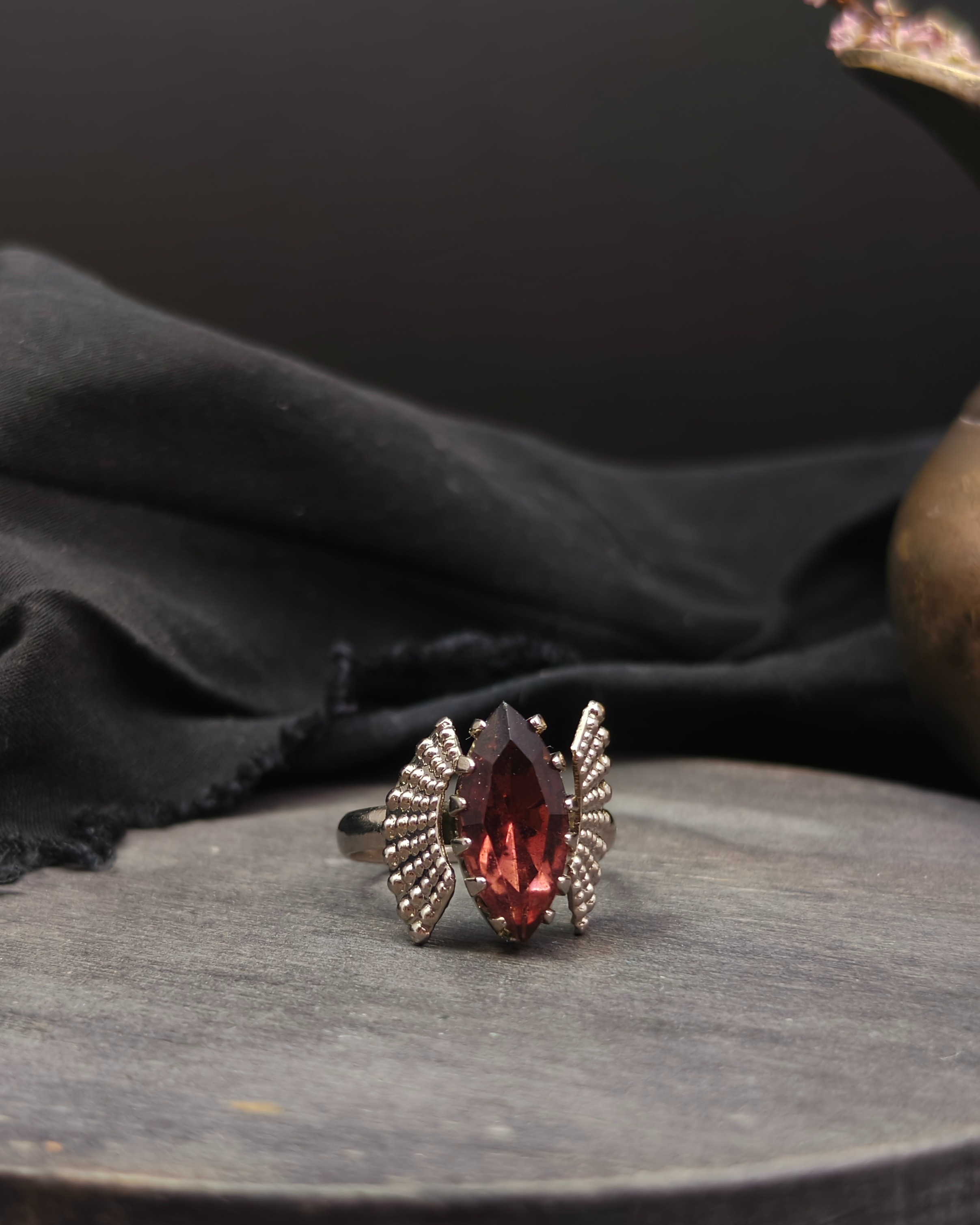 Silver Tone Statement Cocktail Ring