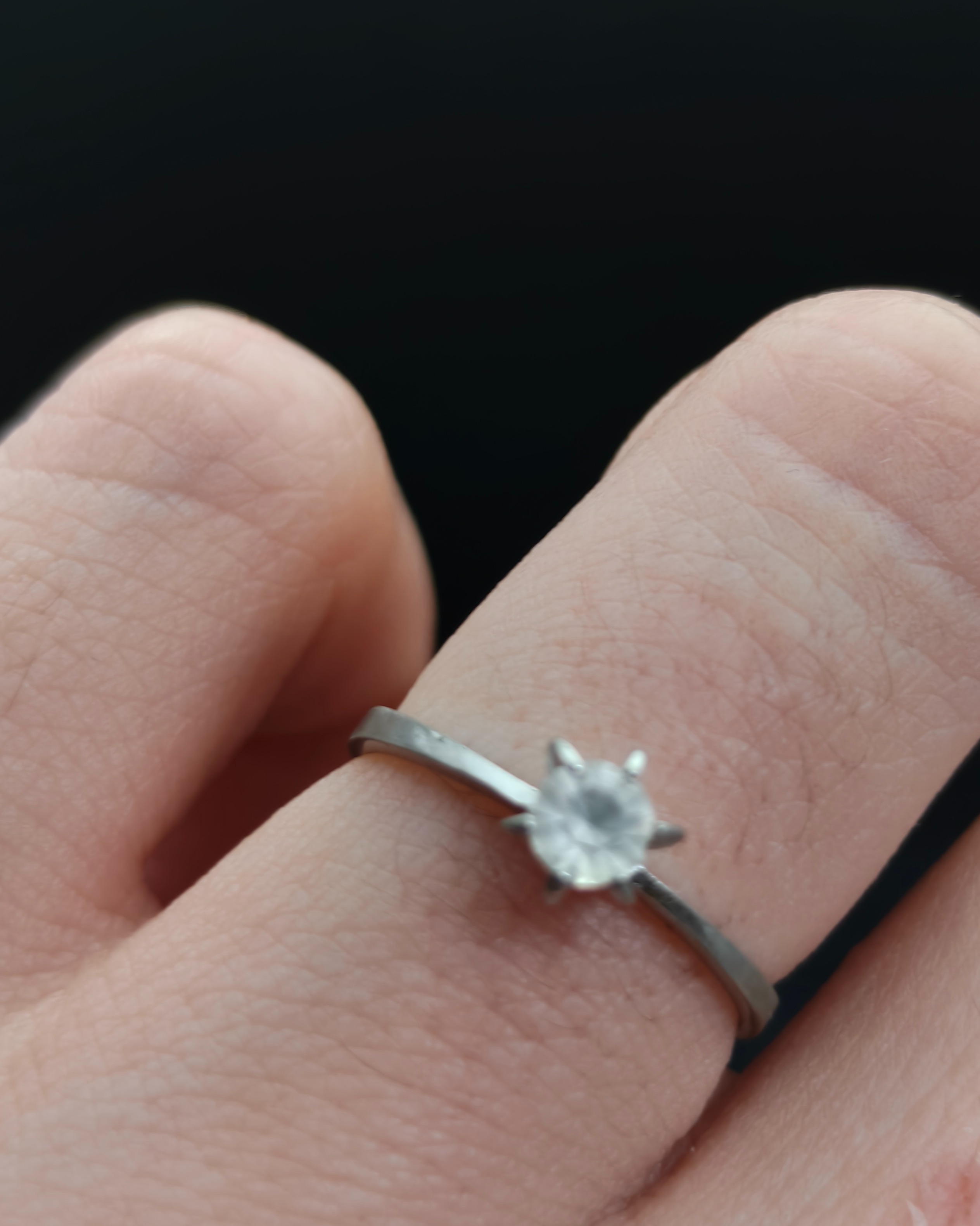 Ring with rhinstone (alternate view)