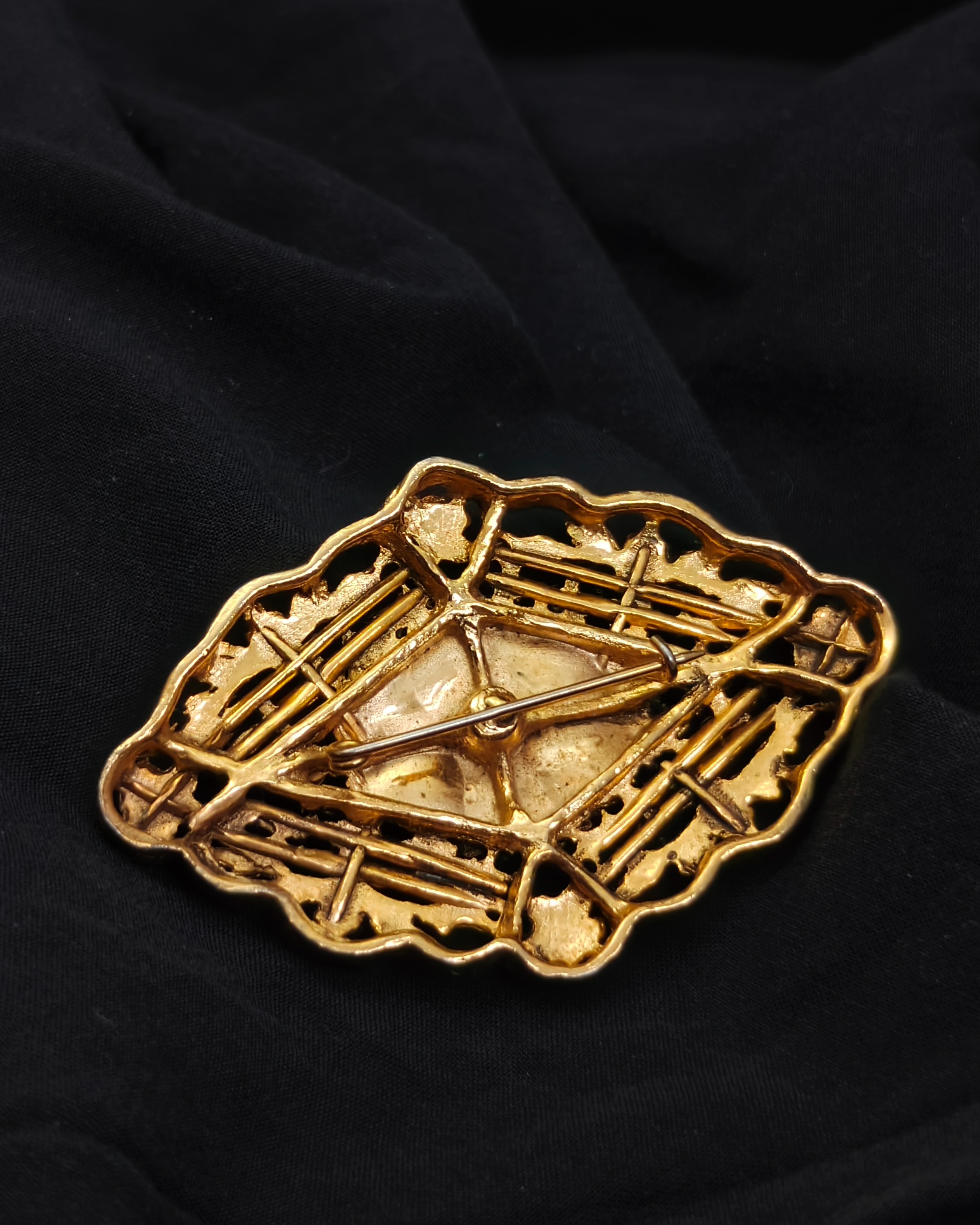 Gold Tone Neo-Baroque Brooch (alternate view)