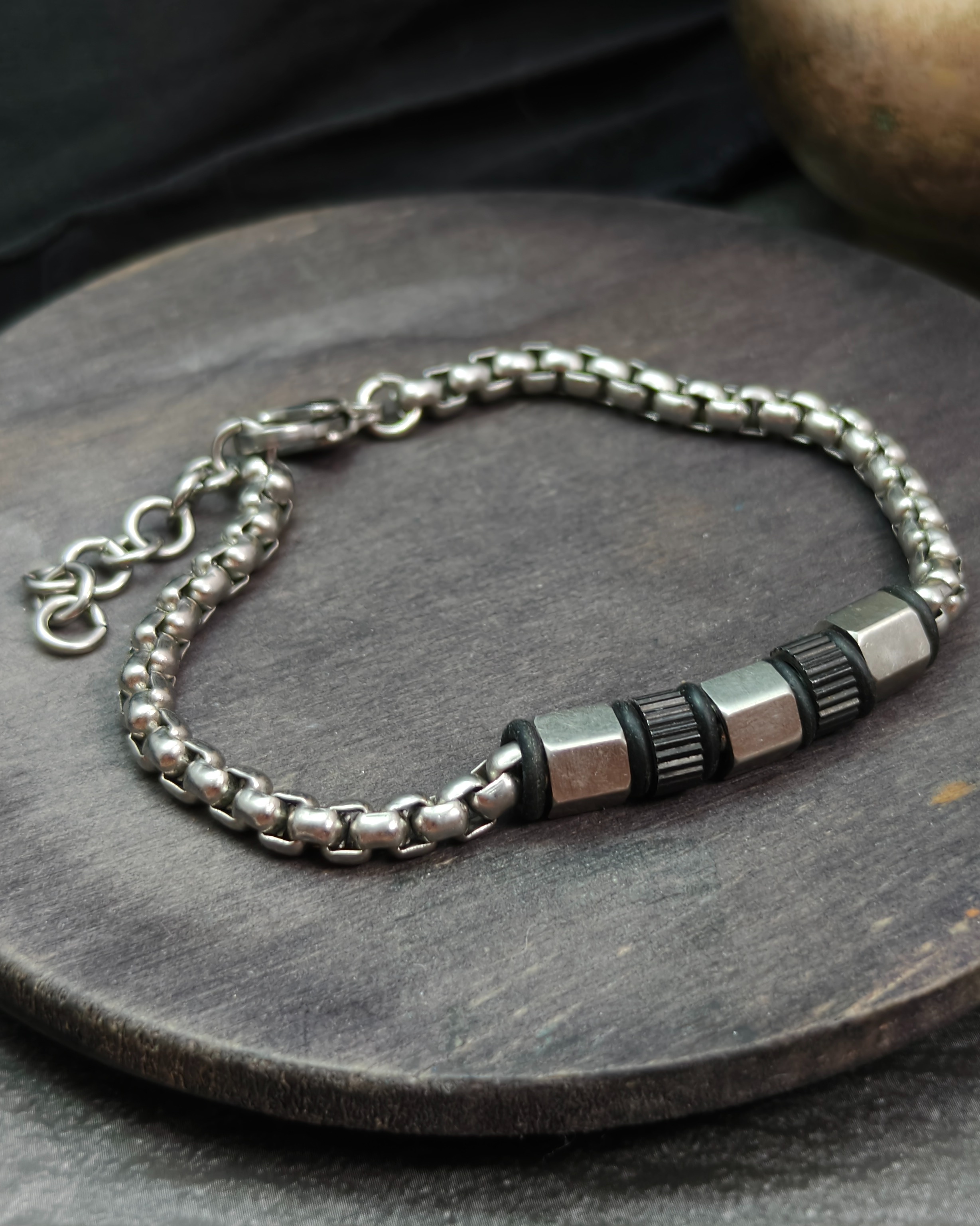 Stainless steel link bracelet